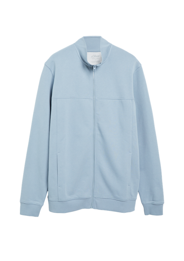 Bluza dresowa ze stójką i wpuszczanymi kieszeniami