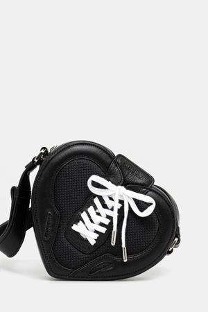AMBUSH torebka skórzana Strapped Heart Shoulder Bag