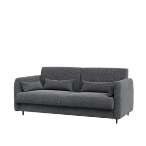 Sofa Bed Concept BC-19 do półkotapczanu BC-12 184x74x93 cm | Grafit | Biały połysk | funkcjonalna | do małych wnętrz | oszczędność miejsca