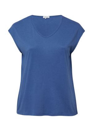 T-shirt z dekoltem w szpic o luźnym kroju