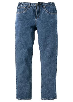 Jeansy z elastycznymi wstawkami w talii, classic fit, prosta nogawka
