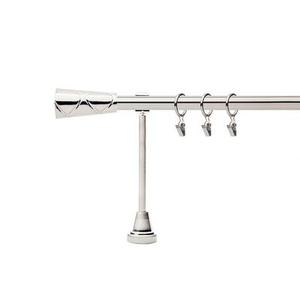 Karnisz pojedynczy metalowy Davi 19 mm 160 cm srebrny