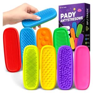 ZABAWKI SENSORYCZNE ANTYSTRESOWE GNIOTEK PADY Z PRZYSSAWKAMI SI 8 SZT.