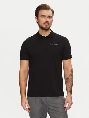 KARL LAGERFELD Polo 745094 551225 Czarny Regular Fit