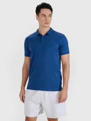 4F koszulka męska bawełniane polo 4FWMM00TPTSM367 granatowa (XXL)