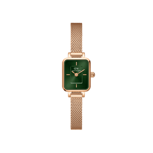 Daniel Wellington DW Watch Quadro Mini Melrose Emerald 15.4x18.2mm Rose Gold