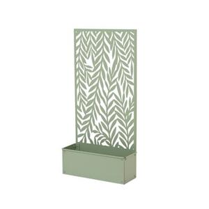Kwietnik metalowy ścianka 57 x 21 x 118 cm zielony