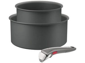 Zestaw garnków TEFAL Ingenio Halo L8019453 16cm 20cm + rączka Szary