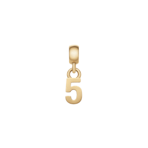 Daniel Wellington DW Charm Number 5 Gold