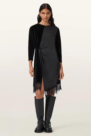 AllSaints sukienka welurowa