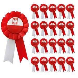KOTYLION NARODOWY POLSKA FLAGA PRZYPINKA ŚWIĘTO 3 MAJA 11 LISTOPADA 20 SZT.