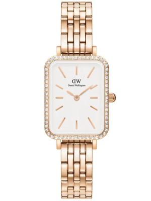 ZEGAREK DAMSKI DANIEL WELLINGTON Quadro Rose Gold DW00100672 + BOX +GRAWER