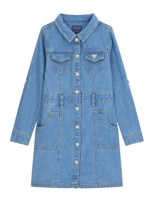 Guess Sukienka jeansowa J6RK32 D4EU0 Niebieski Regular Fit