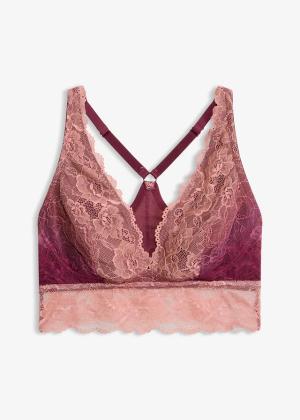Biustonosz bustier z delikatną koronką w cieniowanych kolorach