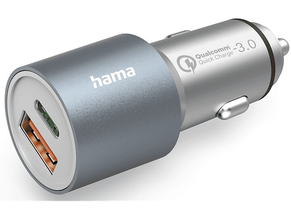 Ładowarka samochodowa HAMA Power Delivery (PD) Qualcomm USB-C 1x QC USB-A 38W