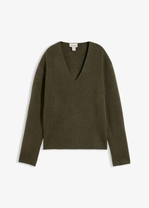 Sweter z dekoltem w serek
