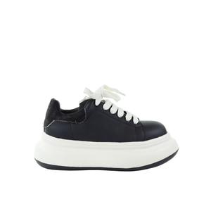 Damskie skórzane sneakersy czarne GOE SS2N4001