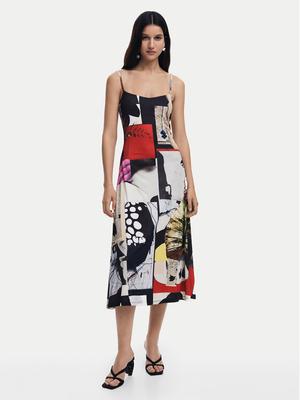 Desigual Sukienka codzienna Newspaper Coll 25SWVK40 Kolorowy Regular Fit
