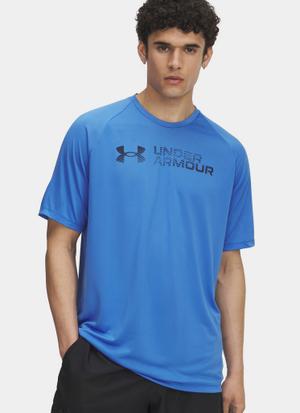 UNDER ARMOUR koszulka męska szybkoschnąca treningowa Reflective SS niebieska (L)