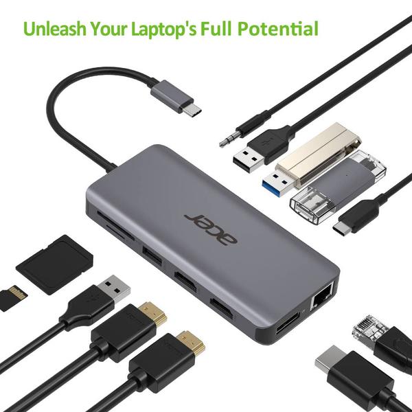 Acer Rozszerzenie Portów USB Type-C 12 w 1  | Srebrny