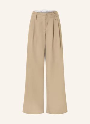 Leger Studio Spodnie Z Materiału Typu Marlene Marcellina beige