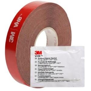 19mm x 5m / 3M VHB GPH-110 DWUSTRONNA TAŚMA AKRYLOWA 1,1mm + czyścik 3M