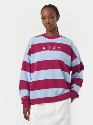 Roxy Bluza Strictly Stripes ERJFT05071 Bordowy Regular Fit