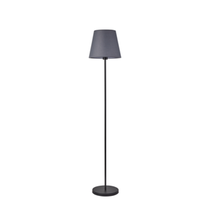 Lampa nocna Artemis 150 cm szary abażur czarna podstawa