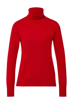 Sweter z cienkiej dzianiny z golfem