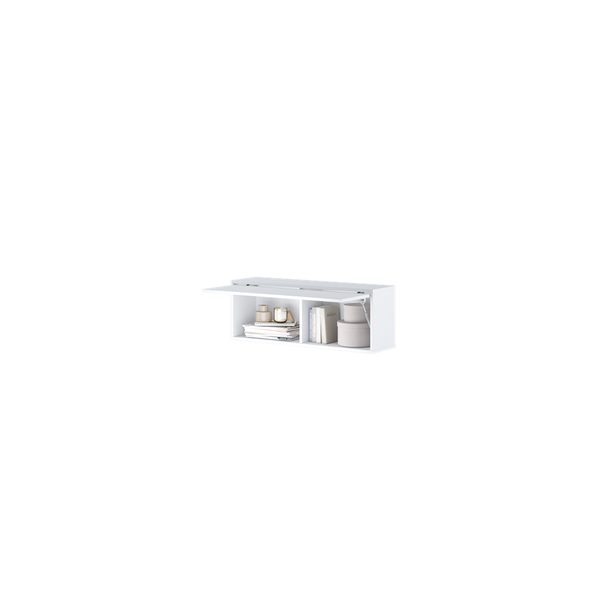 Szafka wisząca Bed Concept BC-29 92x33x25 cm | Biały połysk | do małych wnętrz | oszczędność miejsca | nowoczesna