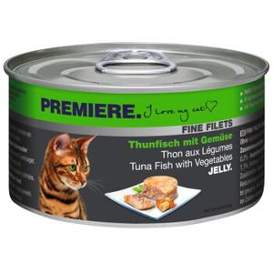 PREMIERE Fine Filets – karma mokra dla dorosłych kotów w galaretce Tuńczyk z warzywami 48x100 g