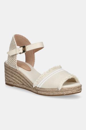 Tommy Hilfiger sandały FRINGE CANVAS MEDIUM WEDGE