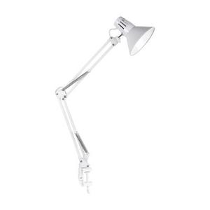 Lampa biurkowa WORKER biała E27 regulowana mocowana do blatu