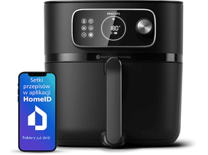 PRODUKT PO EKSPOZYCJI - Frytkownica beztłuszczowa Air fryer PHILIPS Ovi Smart XXL HD9876/90 Czarny