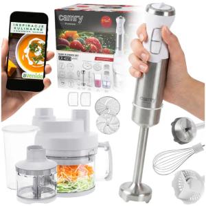 Blender ręczny WIELOFUNKCYJNY 1600W misa 2L funkcja Turbo Tarka krojenie