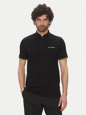KARL LAGERFELD Polo 745022 552232 Czarny Regular Fit