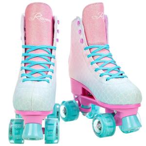Retro Wrotki Regulowane RAVEN Mides LED 31-34