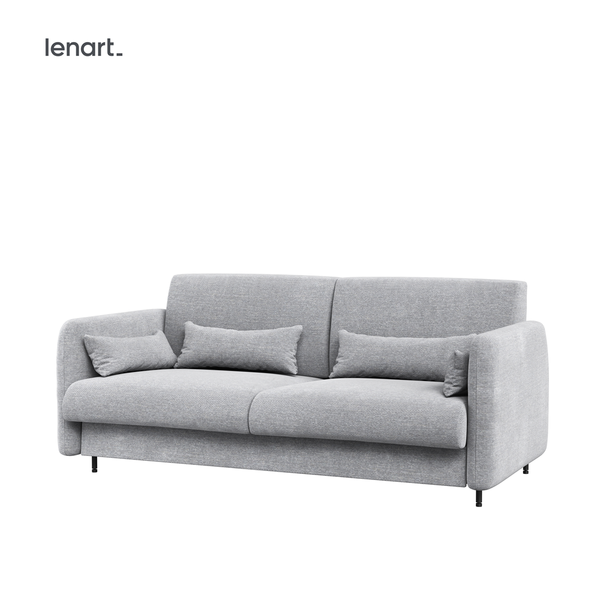 Sofa Bed Concept BC-35 do półkotapczanu BC-13 204x74x93 cm | Szary | Biały połysk | do małych pomieszczeń | kompaktowa | wygodna
