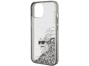 Etui KARL LAGERFELD Hardcase Liquid Glitter Choupette do iPhone 15 Pro Max 6,7 cala Przezroczysty KLHCP15XLKCNSK