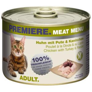PREMIERE Meat Menu Adult Kurczak, indyk i królik 24x200 g
