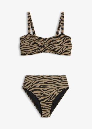 Bikini balkonetka z połyskującego materiału (komplet 2-cz.)
