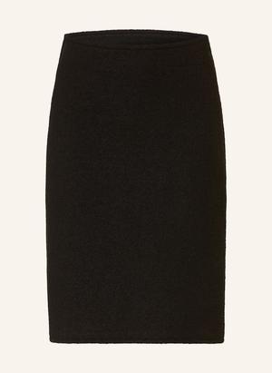 Selected Spódnica Bouclé schwarz