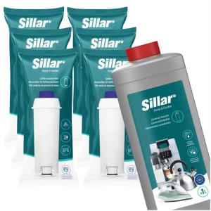 Filtr wody do ekspresu Delonghi zamiennik 6x + odkamieniacz do ekspresu 1l