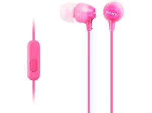 Słuchawki przewodowe dokanałowe SONY MDR-EX15AP z mikrofonem Różowy