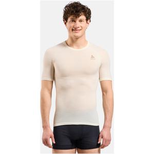 Koszulka z krótkim rękawem męska ODLO Merino PW 140 Seamless BL Top Crew Neck biała (L)