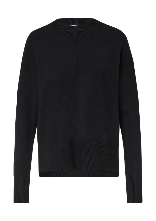 Sweter z cienkiej dzianiny z mieszanki wiskozy z ozdobnym szwem