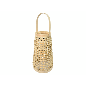 Lampion wiklinowy solarny 34 x 20 cm