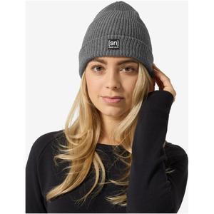 SUPER.NATURAL Merino Basic Beanie czapka unisex męska damska zimowa szara (one size)