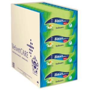 Velvet Balsam Chusteczki Higieniczne z Ekstraktem z Aloesu i Nagietka 3-Warstwowe 40 x 70 Sztuk