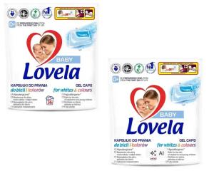 2x Kapsułki do prania LOVELA Baby Uniwersalne białe kolor 36szt